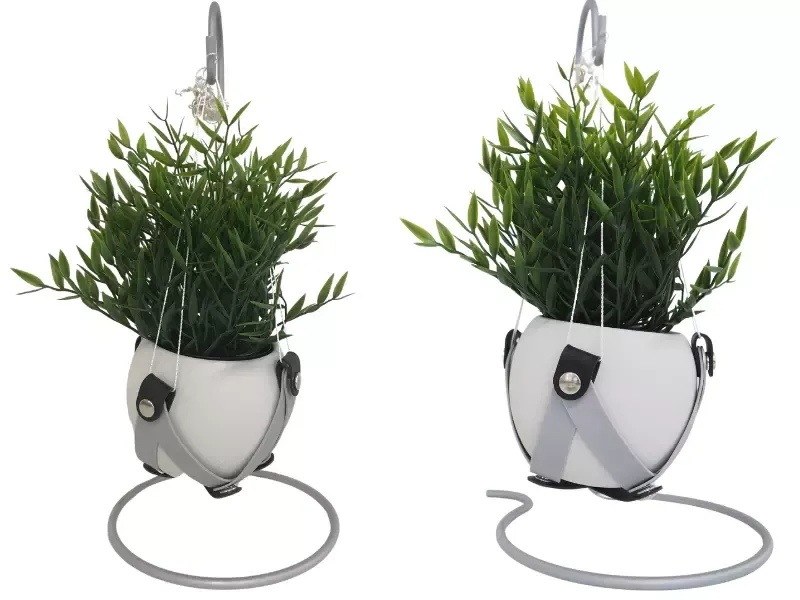 Porte plante en Fimo effet cuir / Fimo leather effect