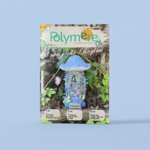 Polymère and Co magazine NO38 Journey into Fairyland cover on a blue background
