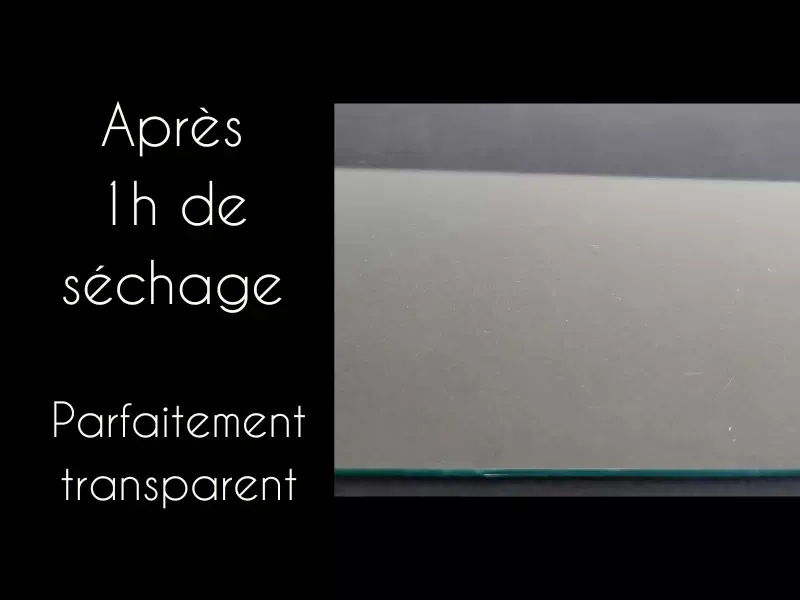 Vernis Croq tendances sur plaque de verre après 1 heure de séchage - vernis pour pâte polymere Com'une Alchimie