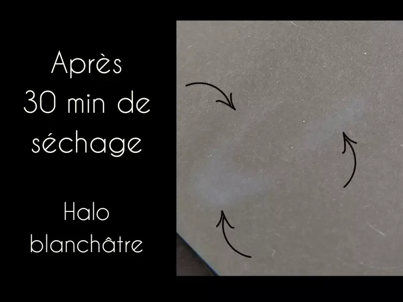Vernis Croq tendances sur plaque de verre après 30 minutes de séchage - vernis pour argile polymere Com'une Alchimie