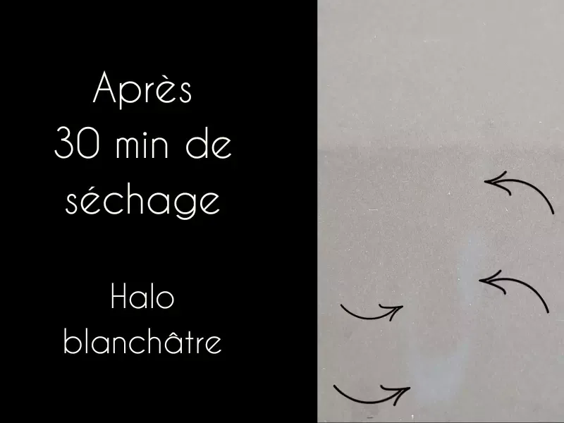 Vernis Croq tendances sur plaque de verre après 30 minutes de séchage - vernis pour pâte polymere Com'une Alchimie