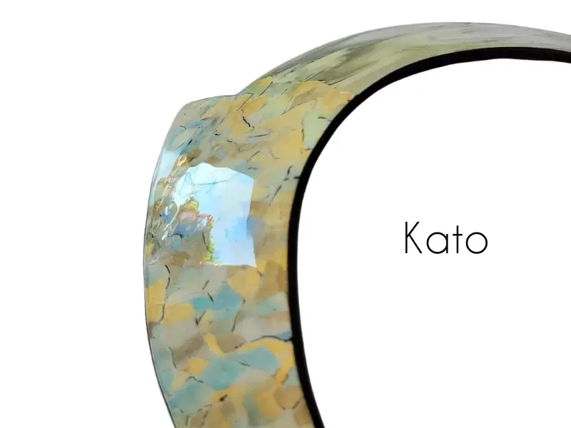 Vernis Croq tendances sur pâte polymere Kato wacomo Com'une Alchimie