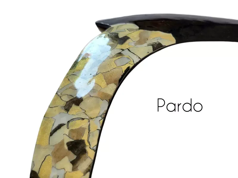 Vernis Croq tendances sur pâte polymere Pardo wacomo Com'une Alchimie