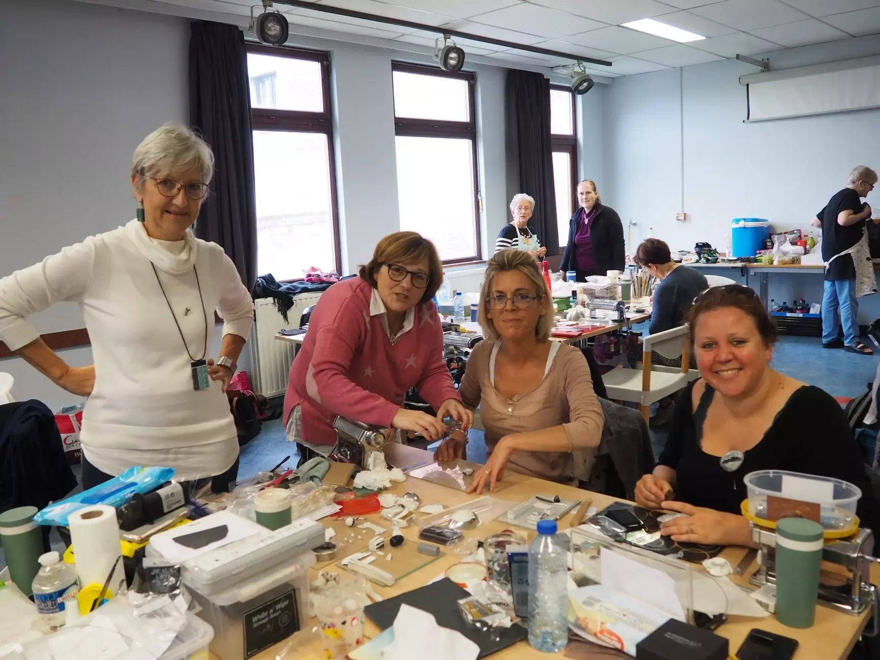 Workshop-pate-polymere-Martina-Burianova-participantes Participantes au workshop de pâte polymère Martina Burianova 2019 à Liège