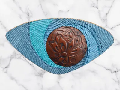 pate polymere imitations tissus broche patchwork Com'une Alchimie pate polymere imitations tissus broche patchwork Com'une Alchimie